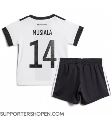 Tyskland Jamal Musiala #14 Hemmatröja Barn VM 2022 Kortärmad (+ korta byxor)